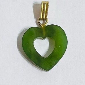 Authentic  dark green jade pendant